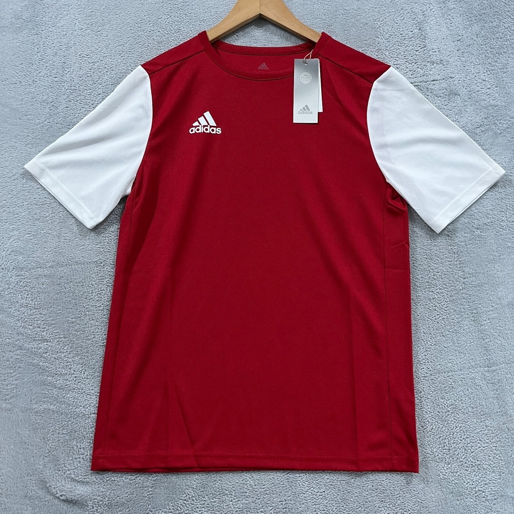 Adidas Boys Soccer Jersey XL Estro Football Red White 15-16 years